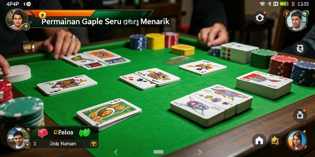 Screenshot gameplay seru permainan Gaple 4P4P.