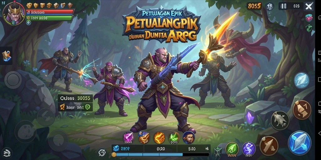 Tampilan gameplay ARPG yang mendebarkan dan penuh aksi.
