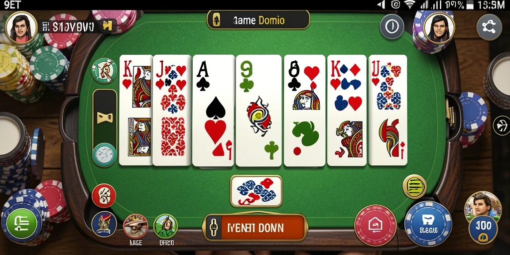 Tangkapan layar gameplay seru dari permainan Domino 9ET.