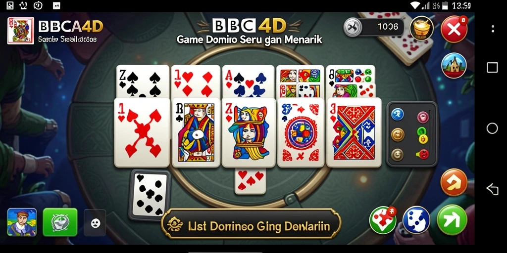 Tampilan gameplay menarik dari game Domino BBCA4D.