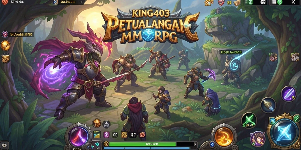 Tangkapan layar KING403 menampilkan aksi seru dalam pertempuran di dunia MMORPG.