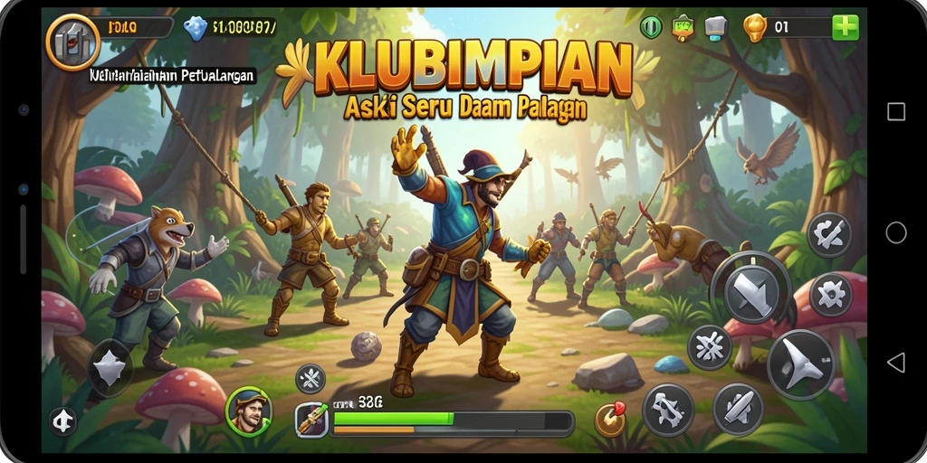 Tampilan seru aksi seru dalam KLUBIMPIAN yang menantang.