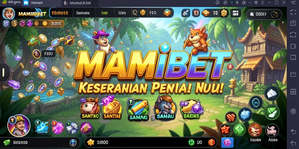 Screenshot utama MAMIBET menampilkan gameplay yang ceria dan menyenangkan.