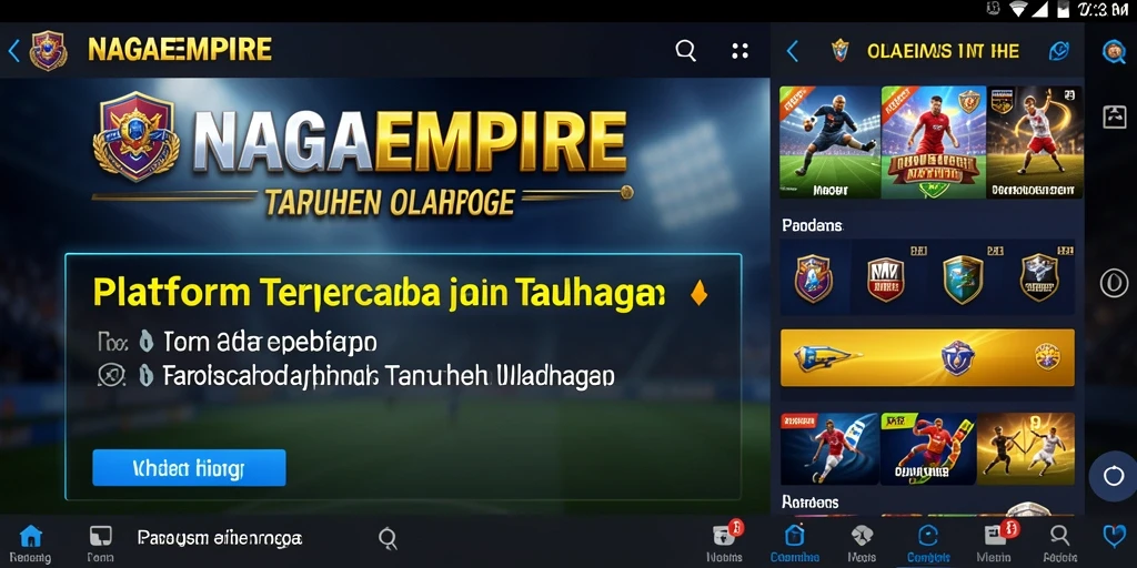 Tangkapan layar permainan NAGAEMPIRE menampilkan antarmuka taruhan olahraga yang menarik.