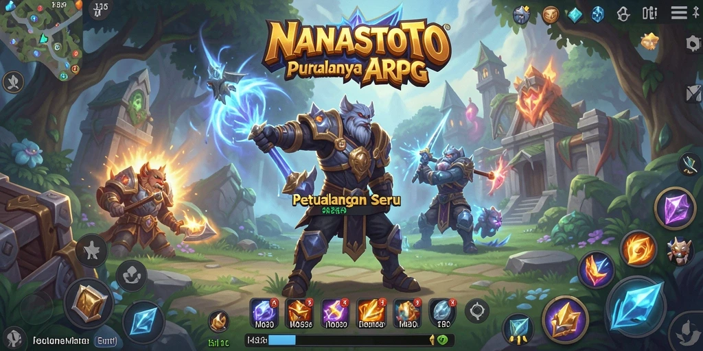 Tampilan gameplay menarik dari NANASTOTO dengan aksi ARPG yang mendebarkan.