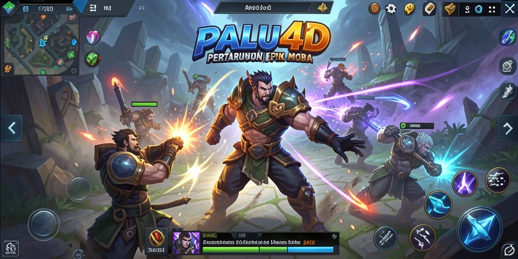 Tampilan menarik dari gameplay seru di MOBA PALU4D.