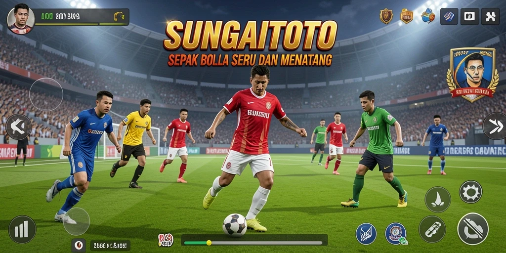 Tampilan menarik dari gameplay SUNGAITOTO di lapangan sepak bola.