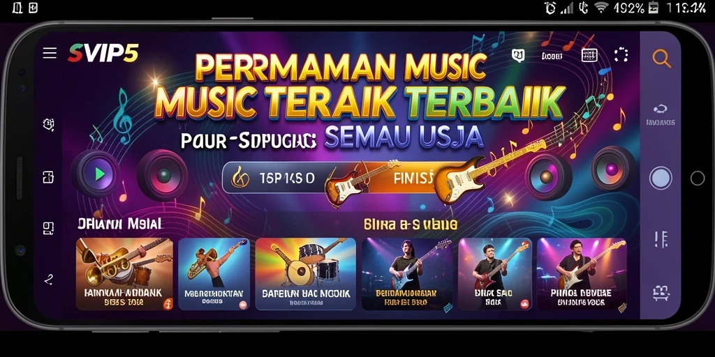 Tampilan menarik dari gameplay SVIP5 yang penuh musik.